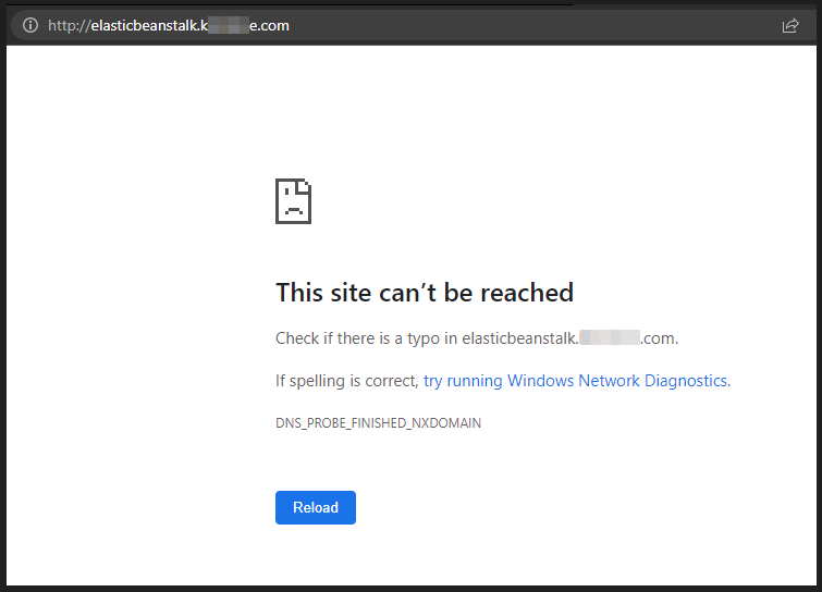 Browsing the vulnerable subdomain