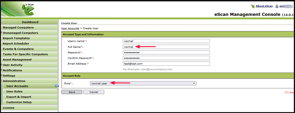 Logging in as the administrator with the recovered password
